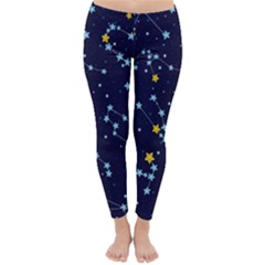 Seamless-pattern-with-cartoon-zodiac-constellations-starry-sky Classic Winter Leggings by uniart180623