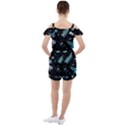 Colorful-abstract-pattern-consisting-glowing-lights-luminescent-images-marine-plankton-dark Ruffle Cut Out Chiffon Playsuit View2