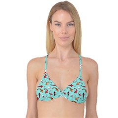 Pattern-with-koi-fishes Reversible Tri Bikini Top by uniart180623