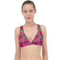 Background-cute-flowers-fuchsia-with-leaves Classic Banded Bikini Top View1