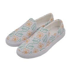 Hand-drawn-cute-flowers-with-leaves-pattern Women s Canvas Slip Ons by uniart180623