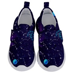 Realistic-night-sky-poster-with-constellations Kids  Velcro No Lace Shoes by uniart180623