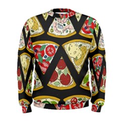 Vector-seamless-pattern-with-italian-pizza-top-view Men s Sweatshirt by uniart180623