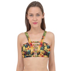 Fabulous-colorful-floral-seamless Cage Up Bikini Top by uniart180623