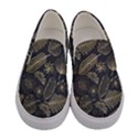 Elegant-pattern-with-golden-tropical-leaves Women s Canvas Slip Ons View1