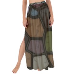 Cartoon-colored-stone-seamless-background-texture-pattern - Maxi Chiffon Tie-up Sarong by uniart180623