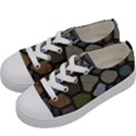 Cartoon-colored-stone-seamless-background-texture-pattern - Kids  Low Top Canvas Sneakers View2