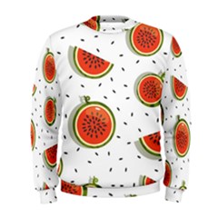 Seamless-background-pattern-with-watermelon-slices Men s Sweatshirt by uniart180623