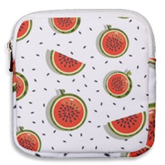 Seamless-background-pattern-with-watermelon-slices Mini Square Pouch by uniart180623