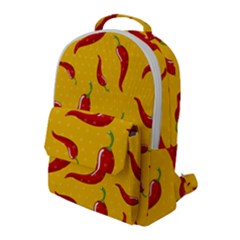 Chili-vegetable-pattern-background Flap Pocket Backpack (large) by uniart180623