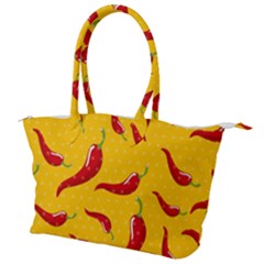 Chili-vegetable-pattern-background Canvas Shoulder Bag by uniart180623