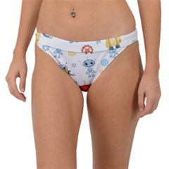 Cute-cartoon-robots-seamless-pattern Band Bikini Bottoms by uniart180623