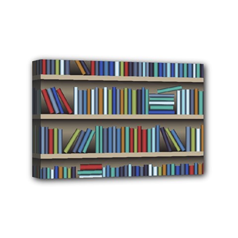 Bookshelf Mini Canvas 6  X 4  (stretched) by uniart180623