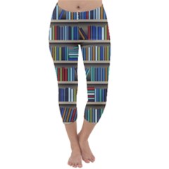 Bookshelf Capri Winter Leggings  by uniart180623