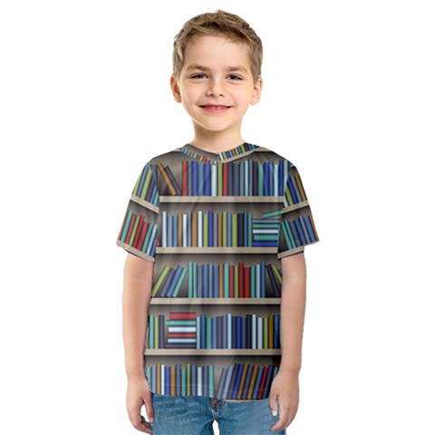 Bookshelf Kids  Sport Mesh Tee by uniart180623