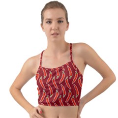 Chili-pattern-red Mini Tank Bikini Top by uniart180623