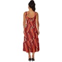 Chili-pattern-red Square Neckline Tiered Midi Dress View4