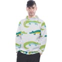 Cute-cartoon-alligator-kids-seamless-pattern-with-green-nahd-drawn-crocodiles Men s Pullover Hoodie View1