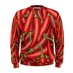 Seamless-chili-pepper-pattern Men s Sweatshirt by uniart180623