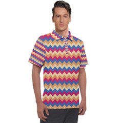 Zigzag-pattern-seamless-zig-zag-background-color Men s Polo Tee by uniart180623