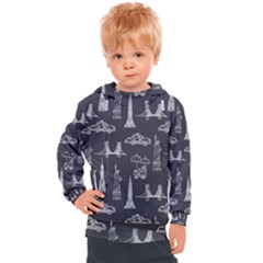 New York City Nyc Pattern Kids  Hooded Pullover by uniart180623