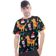 Funny Christmas Pattern Background Men s Sport Top by uniart180623