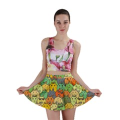 Seamless Pattern With Doodle Bunny Mini Skirt by uniart180623