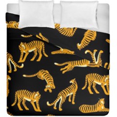 Seamless-exotic-pattern-with-tigers Duvet Cover Double Side (king Size) by uniart180623