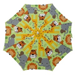 Seamless-pattern-vector-with-animals-wildlife-cartoon Straight Umbrellas by uniart180623