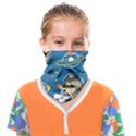 Seamless-pattern-funny-astronaut-outer-space-transportation Face Covering Bandana (Kids) View1