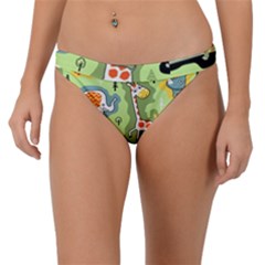 Seamless-pattern-with-wildlife-animals-cartoon Band Bikini Bottoms by uniart180623