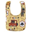 Seamless-pattern-funny-ranger-cartoon Baby Bib View1