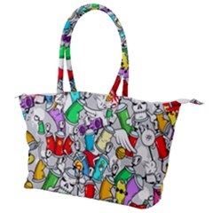 Graffiti-characters-seamless-pattern Canvas Shoulder Bag by uniart180623