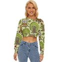 Seamless-pattern-with-trees-owls Lightweight Long Sleeve Sweatshirt View1