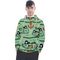 Seamless-pattern-fishes-pirates-cartoon Men s Pullover Hoodie by uniart180623