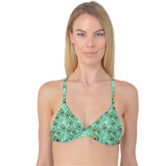 Lovely-peacock-feather-pattern-with-flat-design Reversible Tri Bikini Top by uniart180623