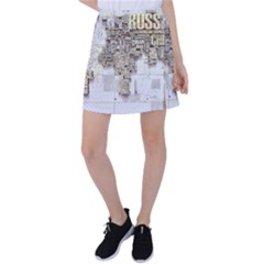 3d Typography World Map Tennis Skirt by uniart180623