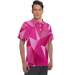 Pattern Halftone Geometric Men s Polo Tee by uniart180623