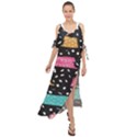 Art Pattern Design Wallpaper Background Print Patterns Maxi Chiffon Cover Up Dress View1