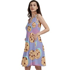Cookies Chocolate Chips Chocolate Cookies Sweets Sleeveless V-neck Skater Dress With Pockets by uniart180623