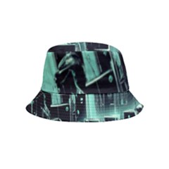 Buildings City Urban Destruction Background Inside Out Bucket Hat (kids) by uniart180623