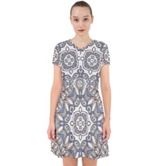 Flower Art Decorative Mandala Pattern Ornamental Adorable In Chiffon Dress by uniart180623