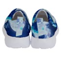 Waves Ocean Sea Tsunami Nautical Blue Kids  Velcro No Lace Shoes View4