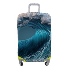 Tsunami Waves Ocean Sea Water Rough Seas Luggage Cover (small) by uniart180623