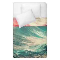 Storm Tsunami Waves Ocean Sea Nautical Nature Painting Duvet Cover Double Side (single Size) by uniart180623