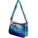 Waves Ocean Sea Tsunami Nautical Nature Water Zip Up Shoulder Bag View2