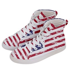 Flag Usa Unite Stated America Men s Hi-top Skate Sneakers by uniart180623