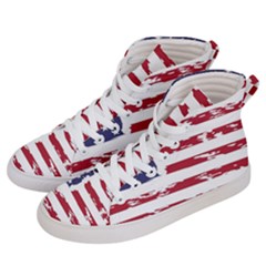 Flag Usa Unite Stated America Women s Hi-top Skate Sneakers by uniart180623