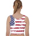 Flag Usa Unite Stated America Velvet Racer Back Crop Top View2