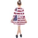 Flag Usa Unite Stated America Kids  Quarter Sleeve Shirt Dress View2